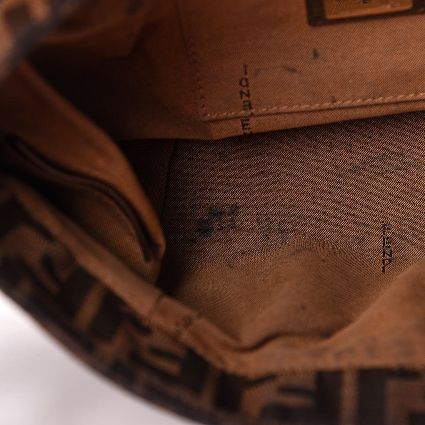 Zucca Laminated Vachetta Small Chef Shoulder Bag Tobacco Bronzo