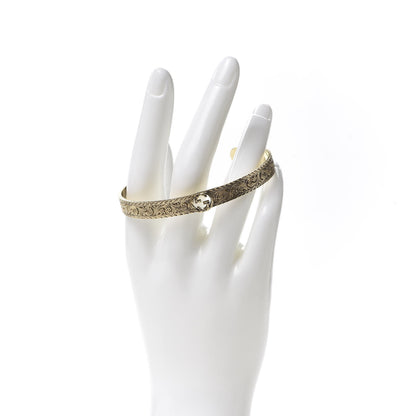 Gucci 18K Yellow Gold Interlocking G Cuff Bracelet 2 of 6