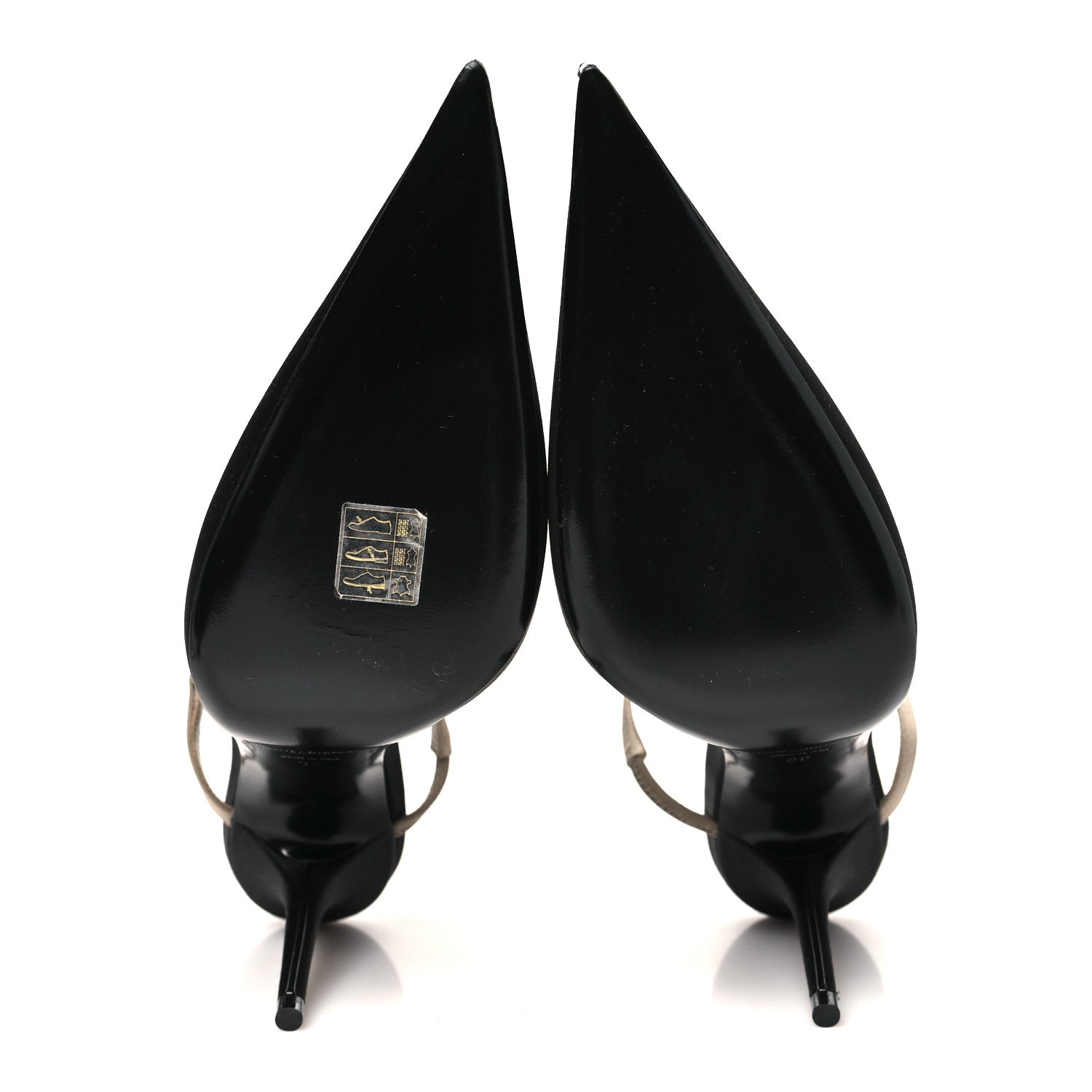 Saint Laurent Satin Nappa Killer 90mm Mules 38 Black Partridge Pink 6 of 9