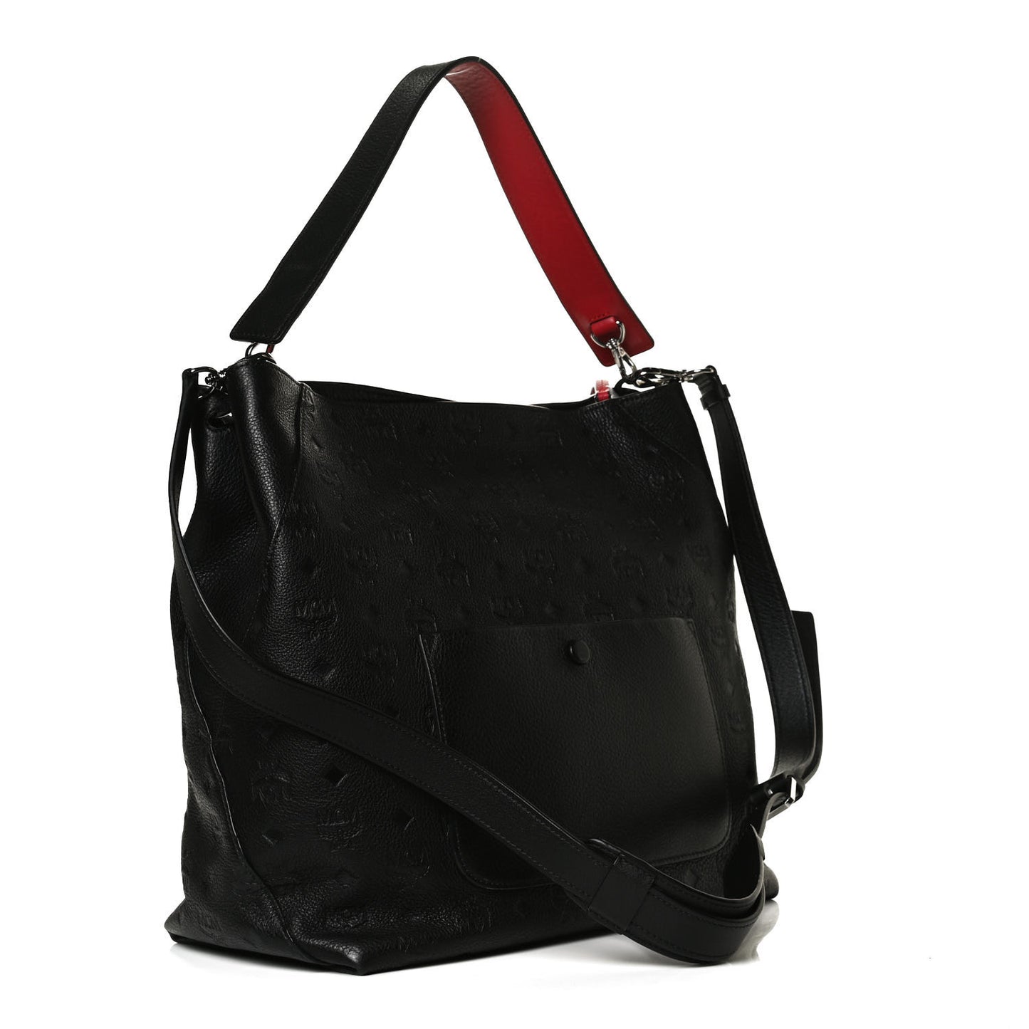 Grained Calfskin Large Klara Hobo Black