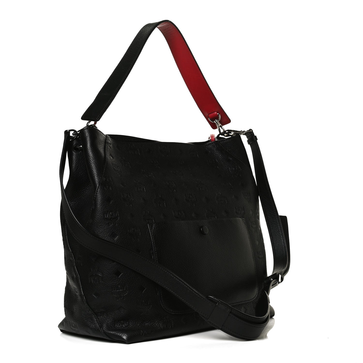 MCM Grained Calfskin Large Klara Hobo Black 2 of 13