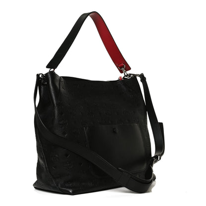 MCM Grained Calfskin Large Klara Hobo Black 2 of 13