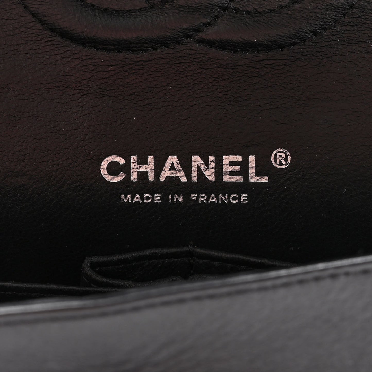 Patent Quilted Medium Double Flap Black