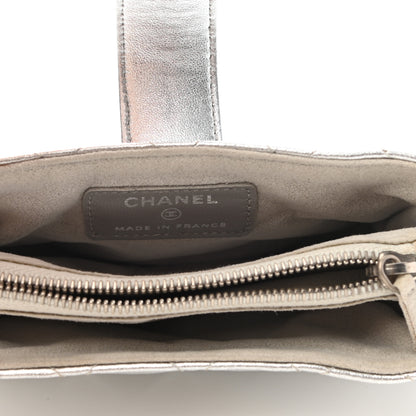 Chanel Metallic Lambskin Quilted Pearl Chain Mini Love Symbols Bag Silver 5 of 10