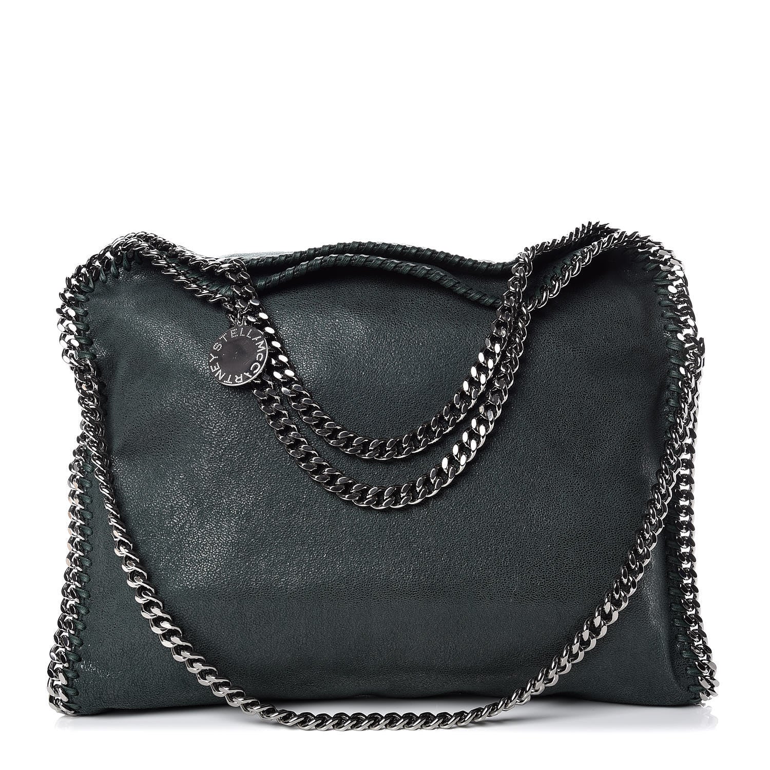 Stella McCartney Shaggy Deer Falabella Fold Over Tote Petroleum 1 of 10