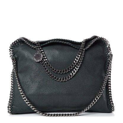 Stella McCartney Shaggy Deer Falabella Fold Over Tote Petroleum 1 of 10