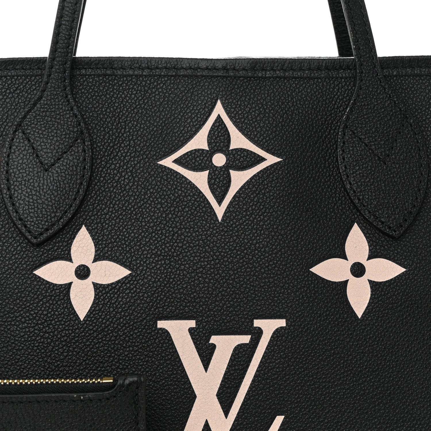 Louis Vuitton Empreinte Monogram Giant Neverfull MM Black Beige 7 of 9
