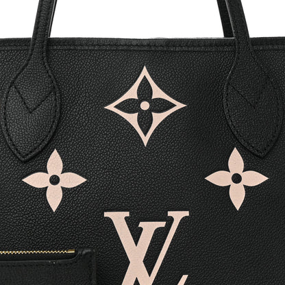 Louis Vuitton Empreinte Monogram Giant Neverfull MM Black Beige 7 of 9