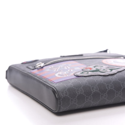 Gucci GG Supreme Monogram Night Courrier Flat Messenger Bag Black Multicolor 8 of 10