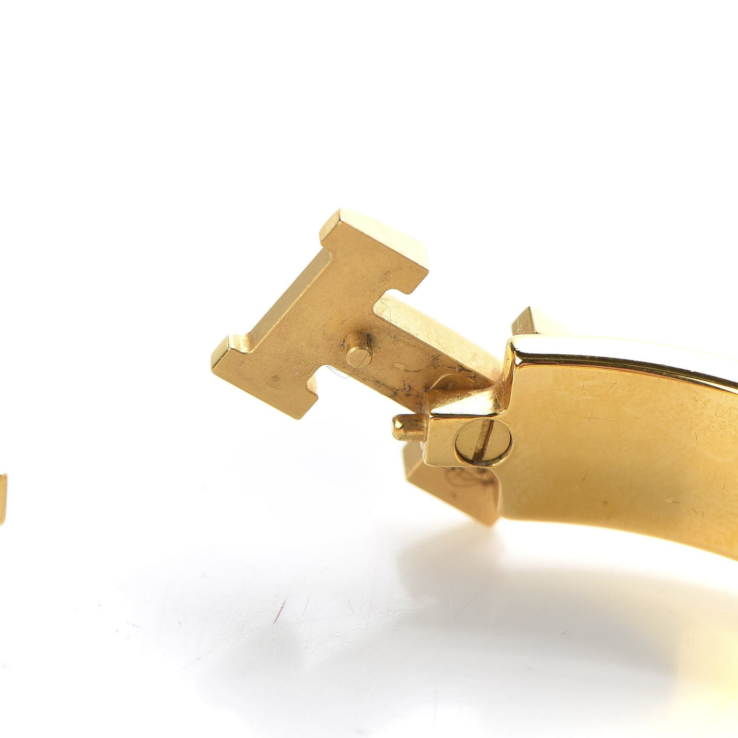 Enamel Narrow Clic Clac H Bracelet PM White