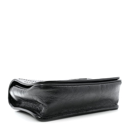 Saint Laurent Crinkled Calfskin Matelasse Monogram Niki Chain Wallet Black 4 of 10