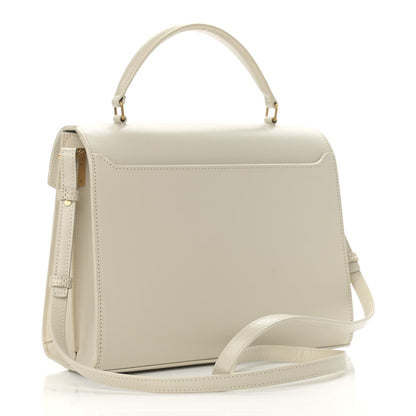 Saint Laurent Smooth Calfskin Medium Classic Monogram Cassandra Top Handle Crema Soft Rouge Legion 3 of 12