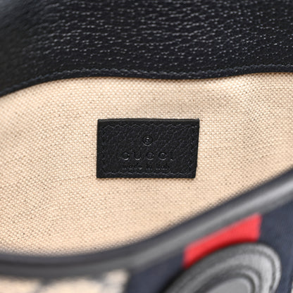 Gucci GG Supreme Monogram Web Small Ophidia Belt Bag 80 32 Beige Navy 5 of 10