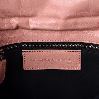 Balenciaga Agneau Giant 12 Silver Hardware Envelope Clutch Rose Peche 6 of 7