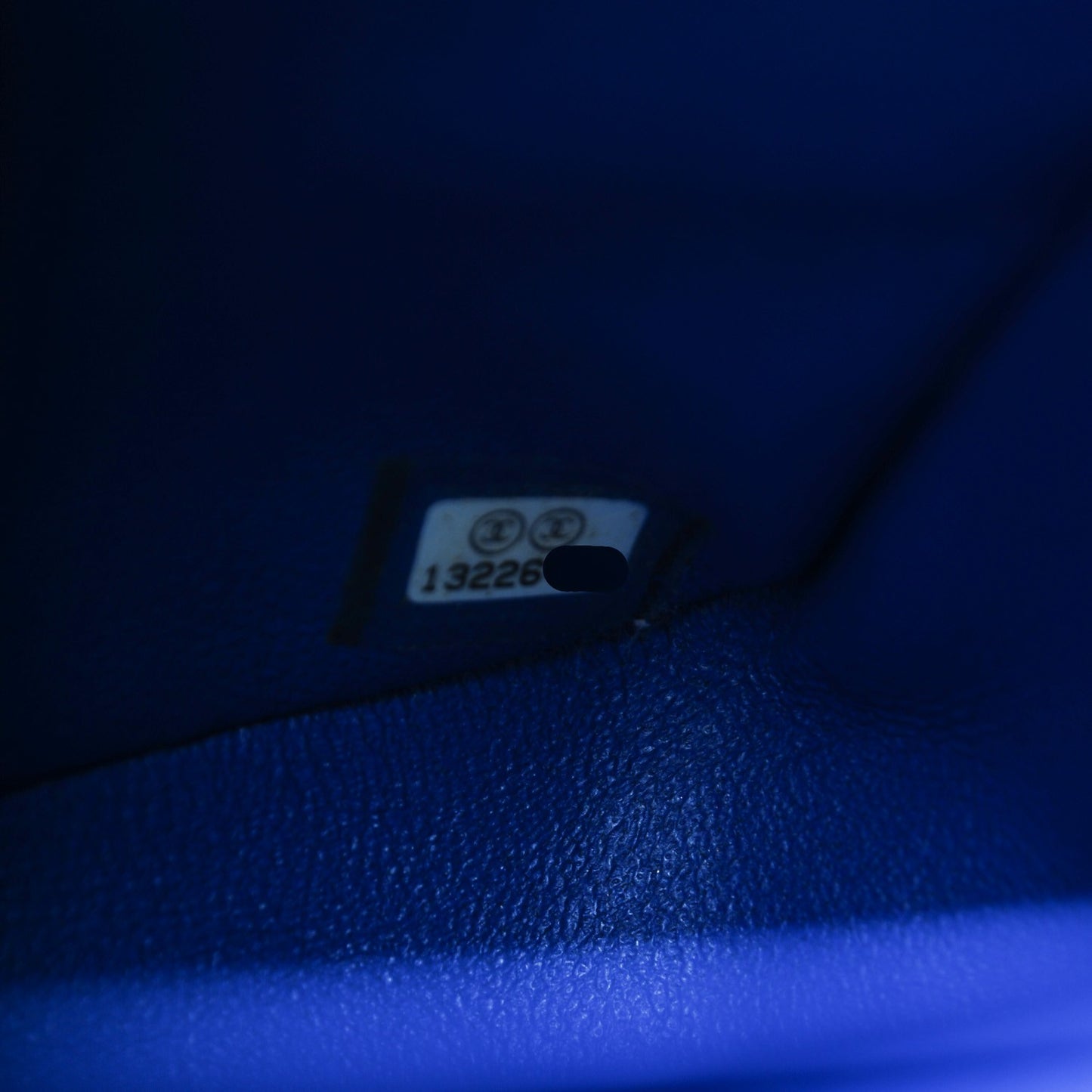 Caviar Quilted Jumbo Single Flap Dark Blue