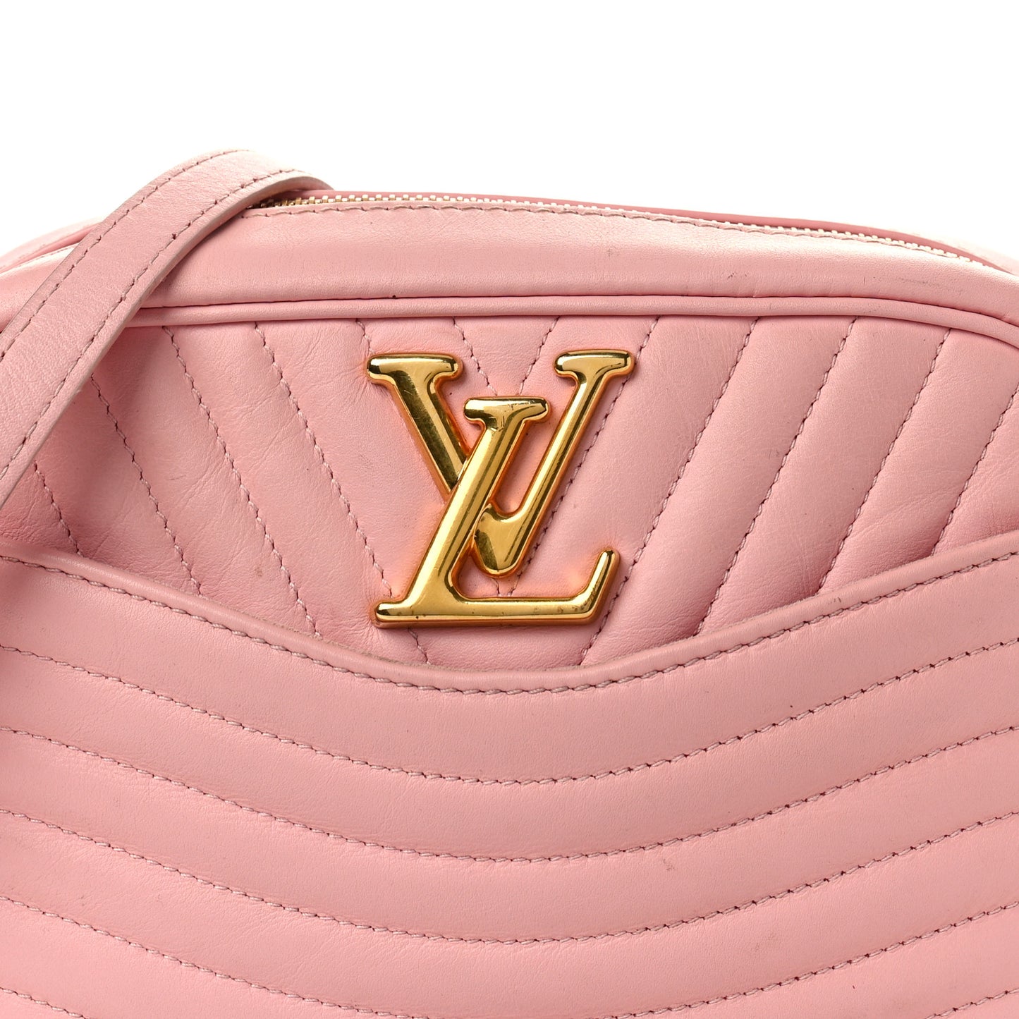 LOUIS VUITTON Calfskin New Wave Camera Bag Smoothie Pink