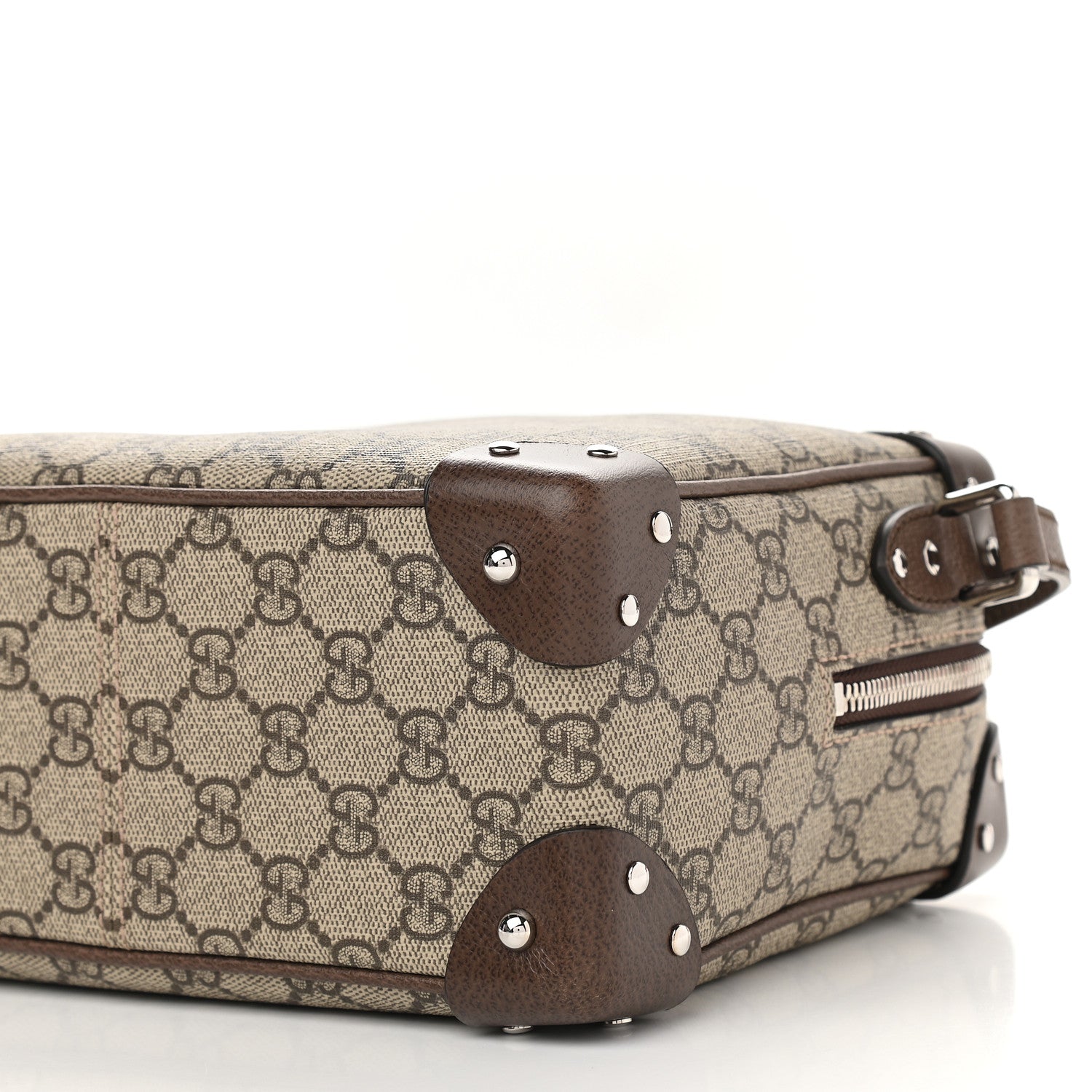 Gucci GG Supreme Monogram Textured Calfskin Square Messenger Bag Beige Ebony New Acero 9 of 9