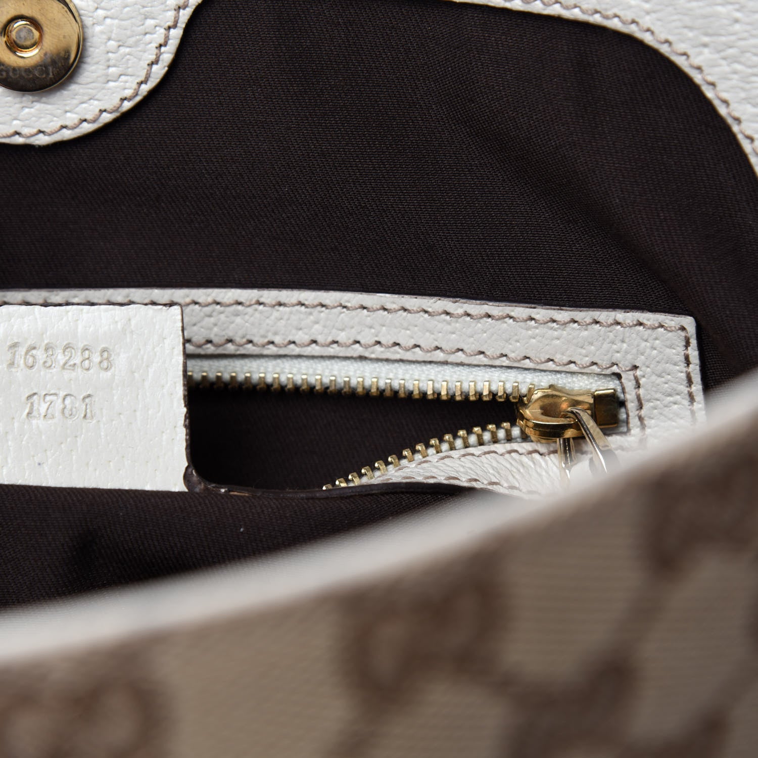 Gucci Monogram Medium Charmy Shoulder Bag Off White 9 of 10