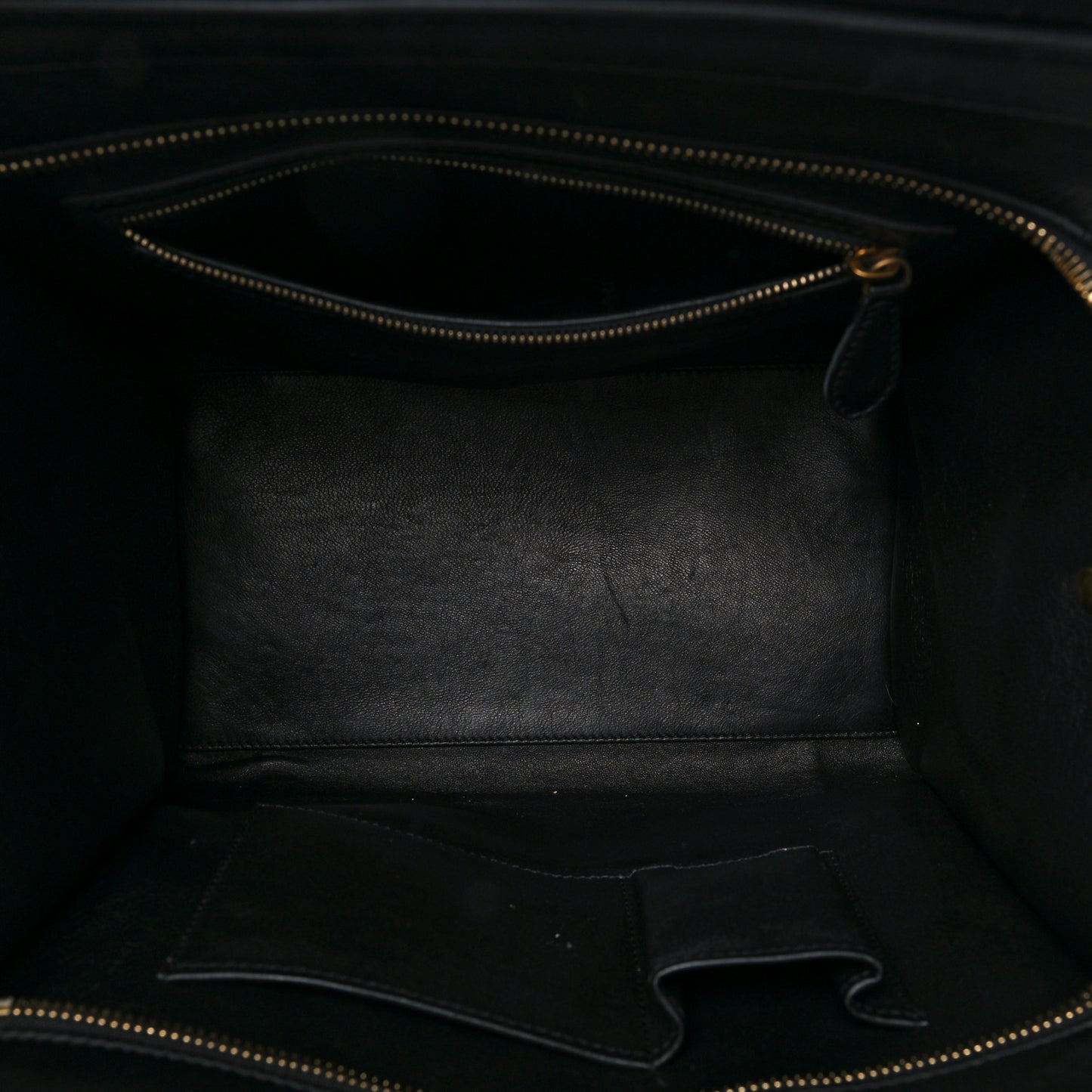 Velluto Calfskin Mini Tri-Color Luggage Navy