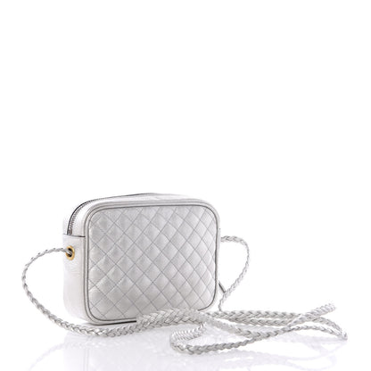 Gucci Laminated Nappa Web Trapuntata Mini GG Shoulder Bag Argento 2 of 10
