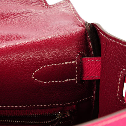 Hermes Epsom Candy Kelly Retourne 35 Rose Tyrien Rubis 22 of 23