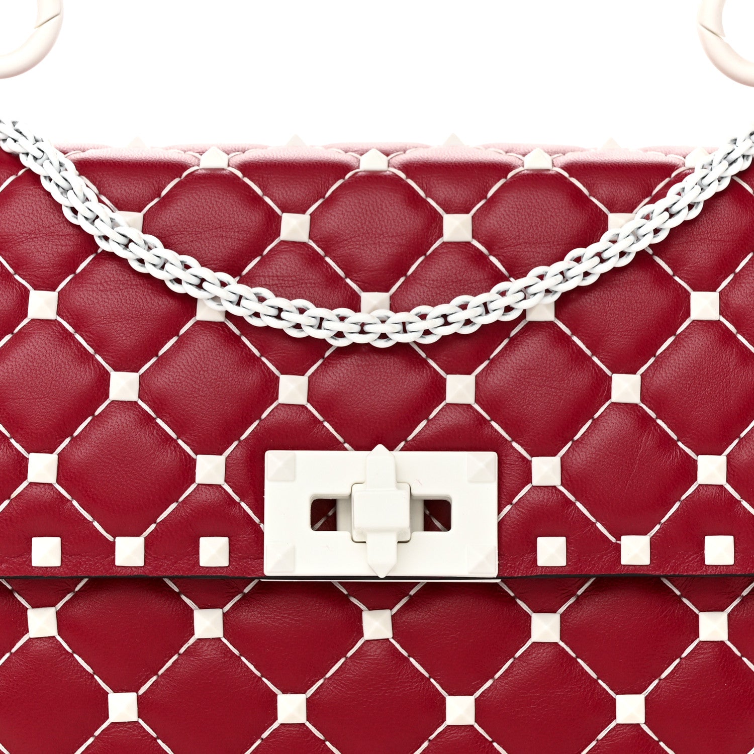 Valentino Garavani Lambskin Medium Free Rockstud Spike Shoulder Bag Rosso Valentino 7 of 12