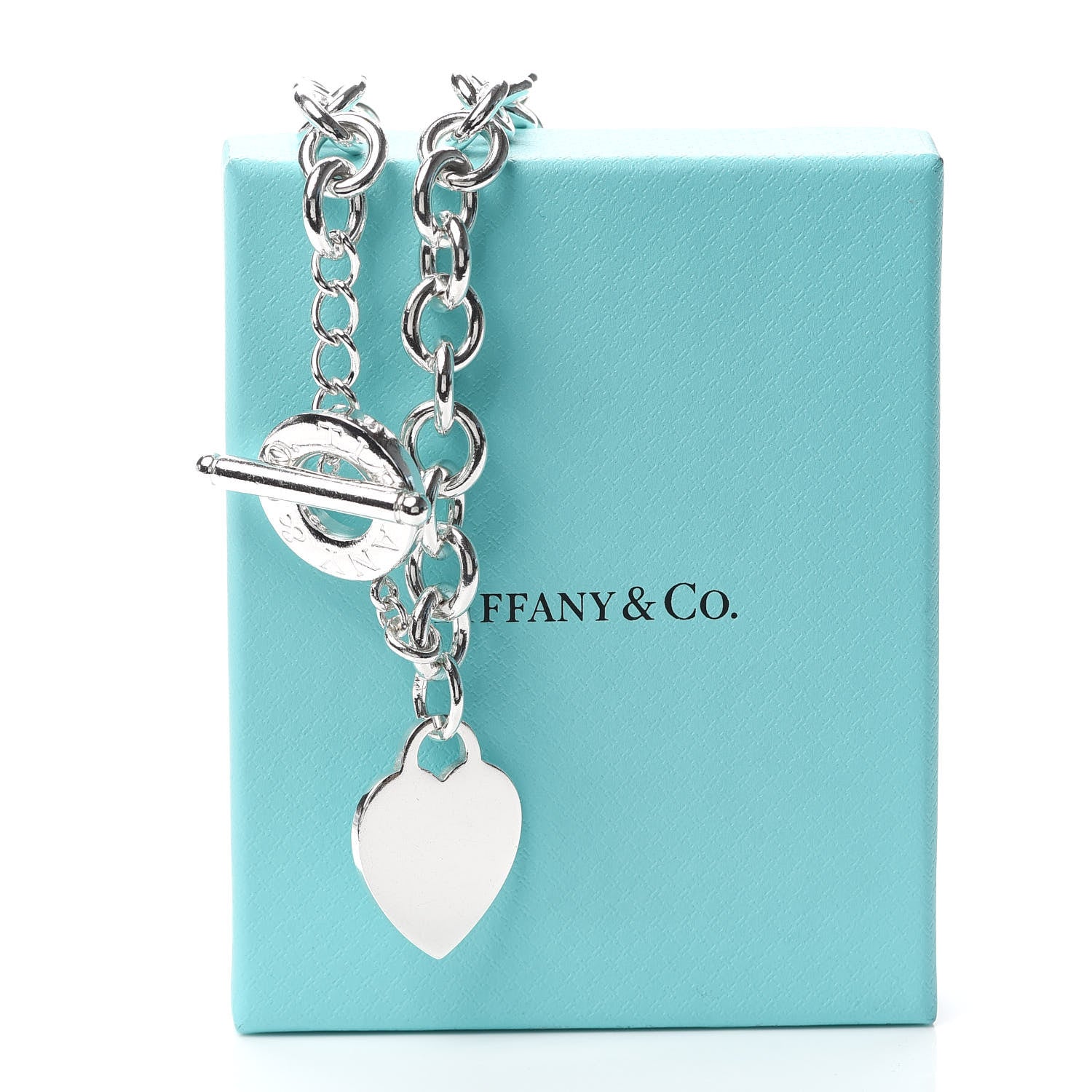 Tiffany Sterling Silver Heart Tag Toggle Necklace 6 of 6