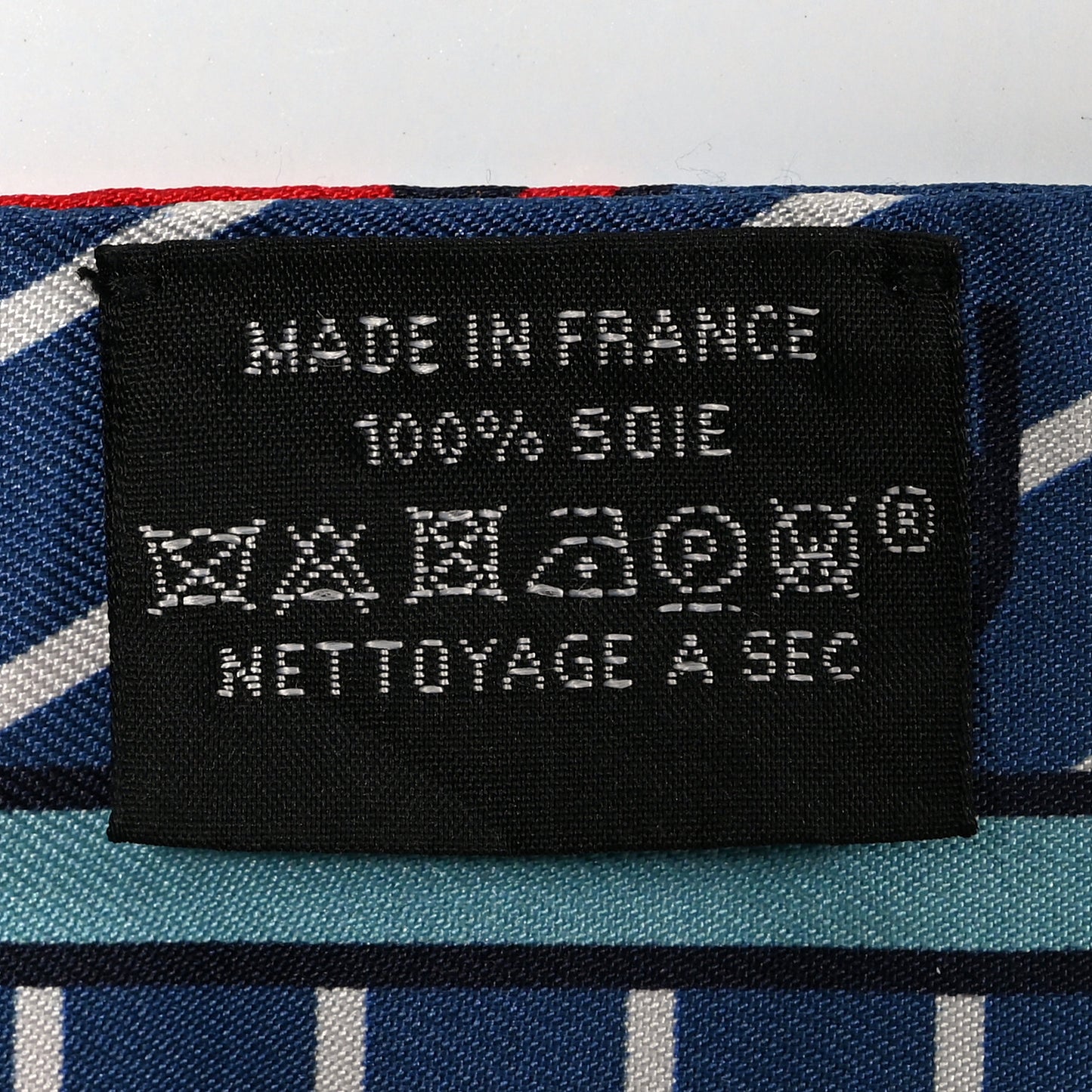 Silk Quadrige Twilly Rouge Bleu Blanc