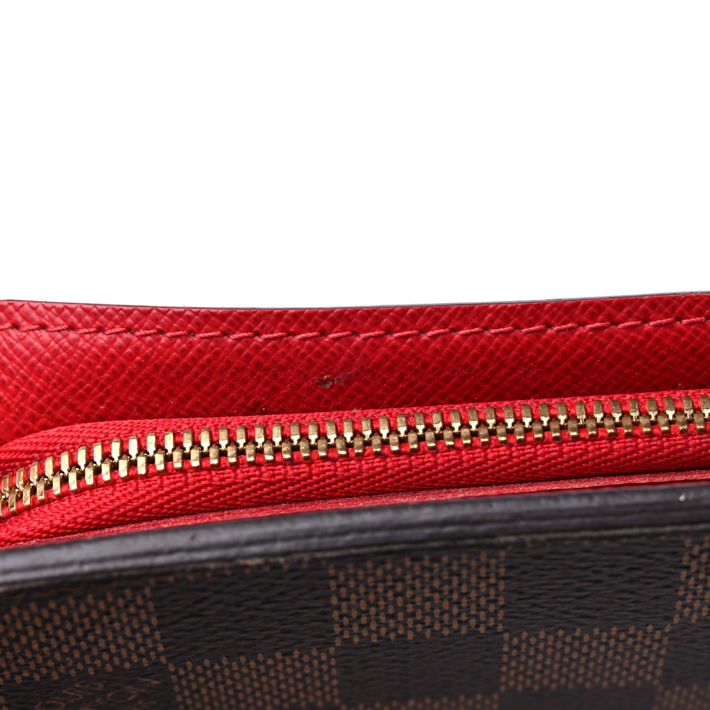 Damier Ebene Insolite Wallet Rouge