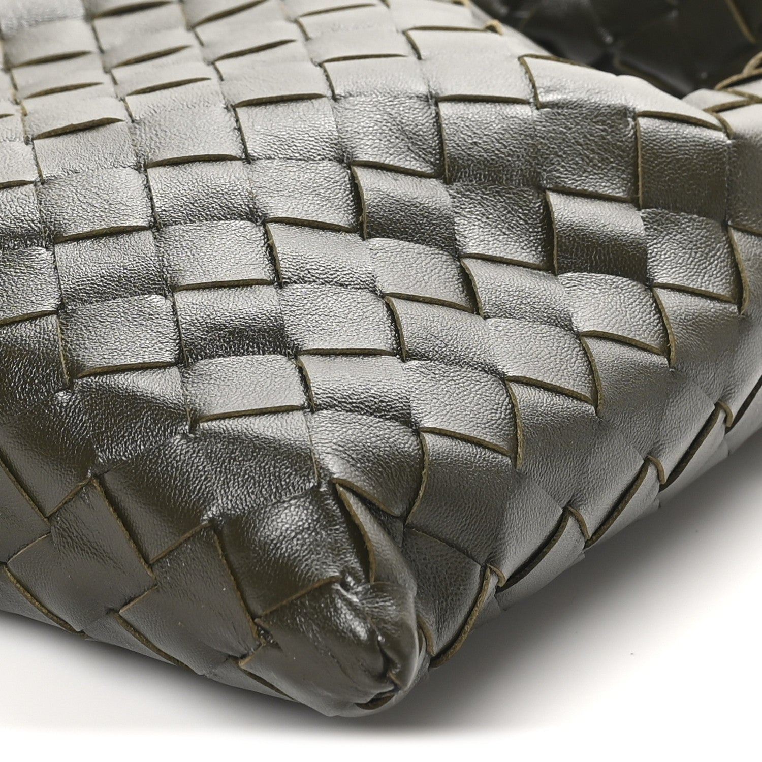 Bottega Veneta Calfskin Intrecciato Mini Hop Khaki 1764877