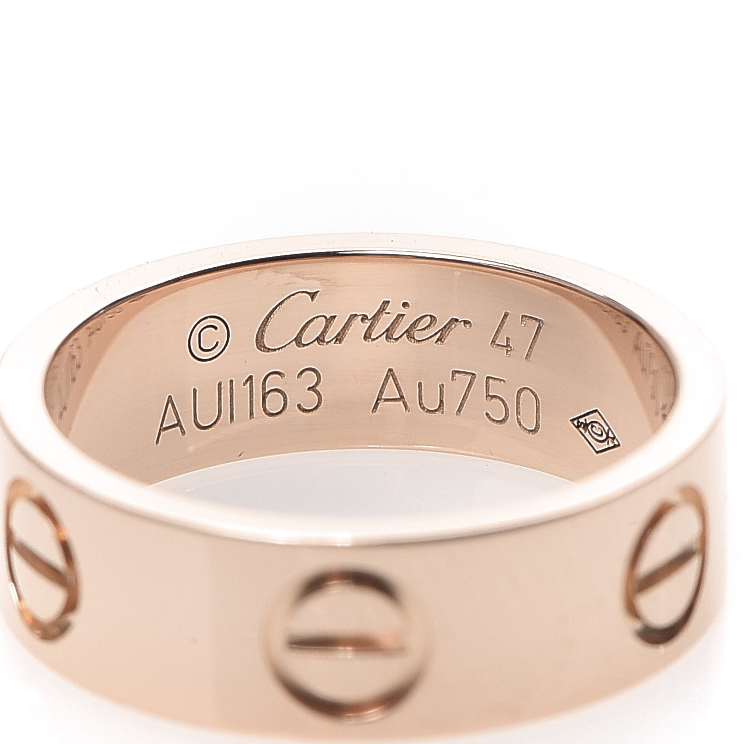 Cartier 18K Pink Gold 5.5mm LOVE Ring 47 4 3 of 4