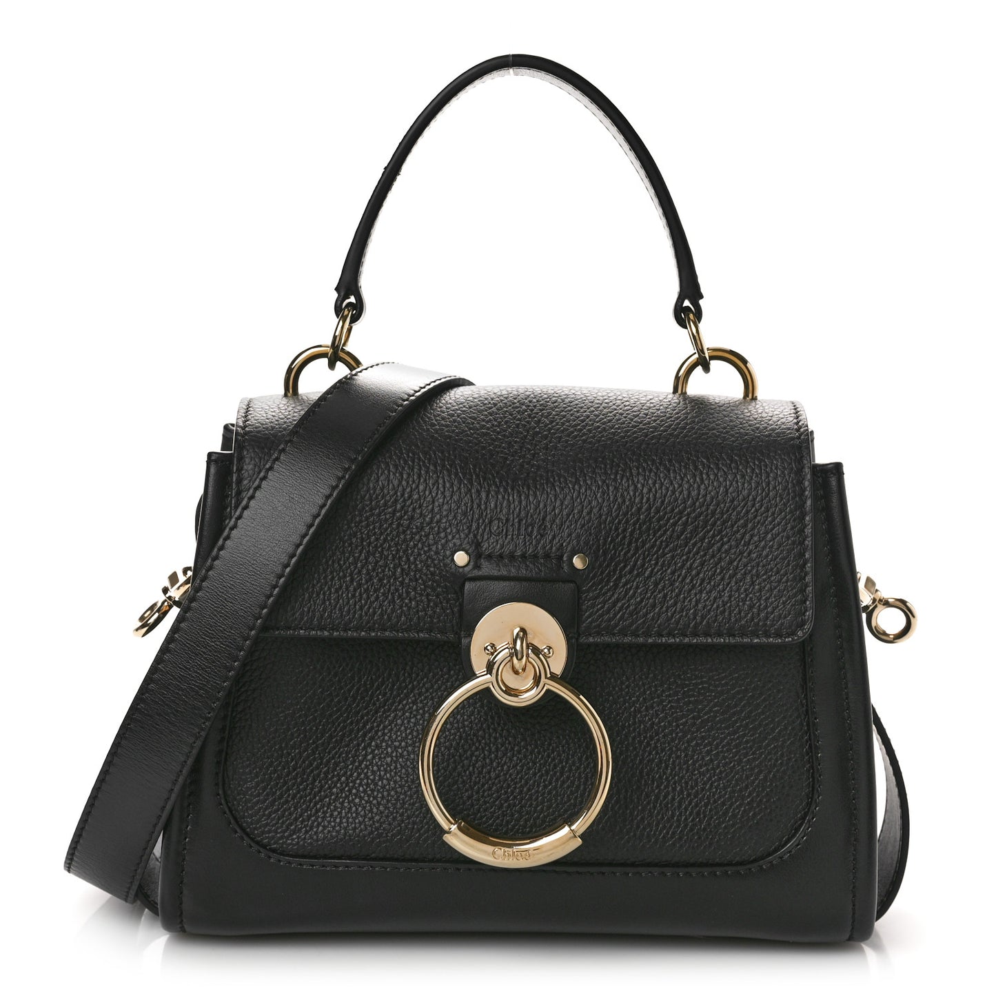 Calfskin Mini Tess Day Bag Black