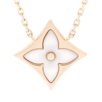 Louis Vuitton 18K Pink Gold Diamond Pink Mother of Pearl Color Blossom BB Star Pendant Necklace 4 of 7