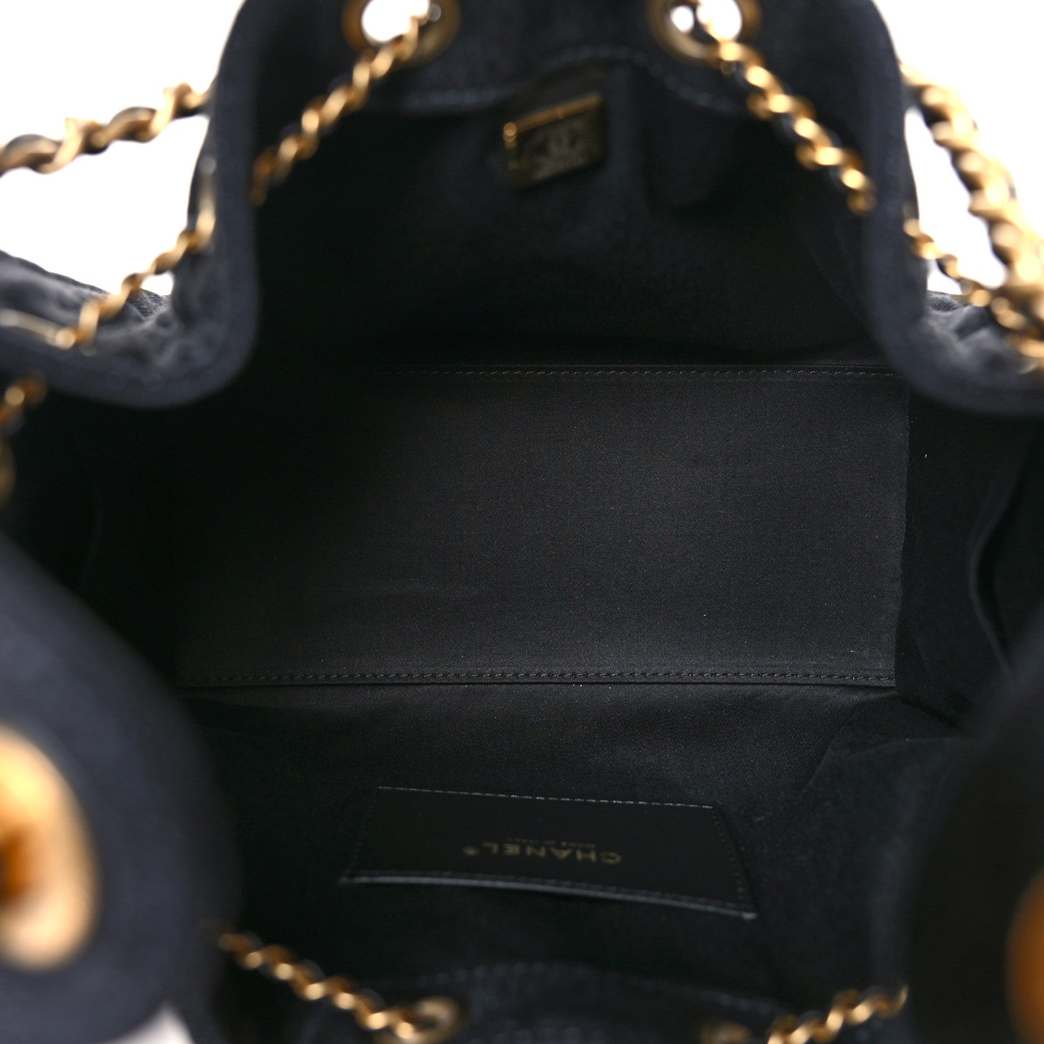 Chanel Washed Denim Quilted Small Chanel 25 Handbag Black 5 of 10