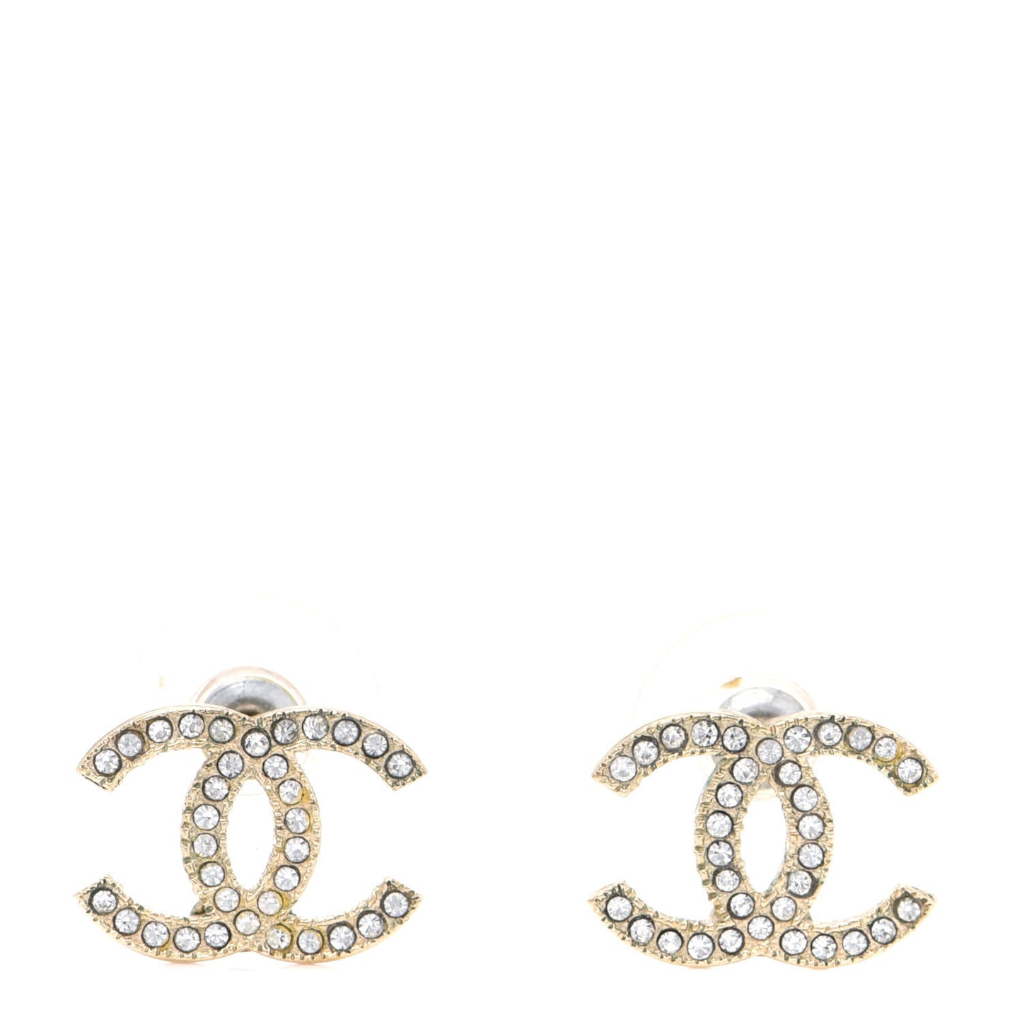 Crystal CC Earrings Gold