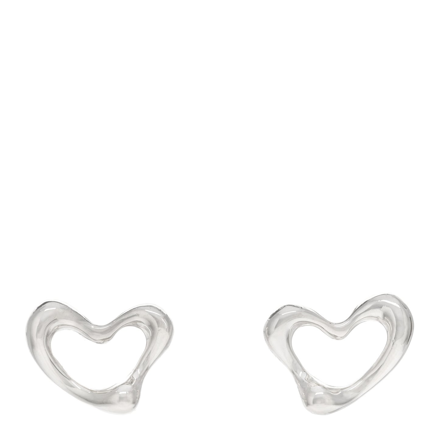 Sterling Silver Elsa Peretti Open Heart Clip-On Earrings