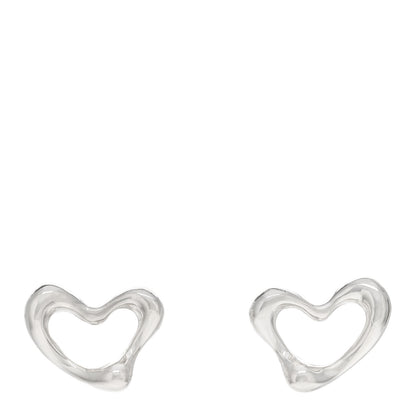 Tiffany Sterling Silver Elsa Peretti Open Heart Clip-On Earrings 1 of 3