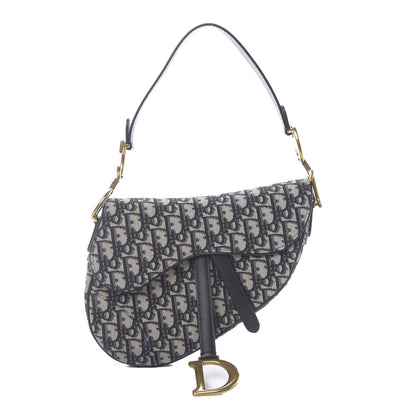 Christian Dior Oblique Saddle Bag Blue 1 of 10