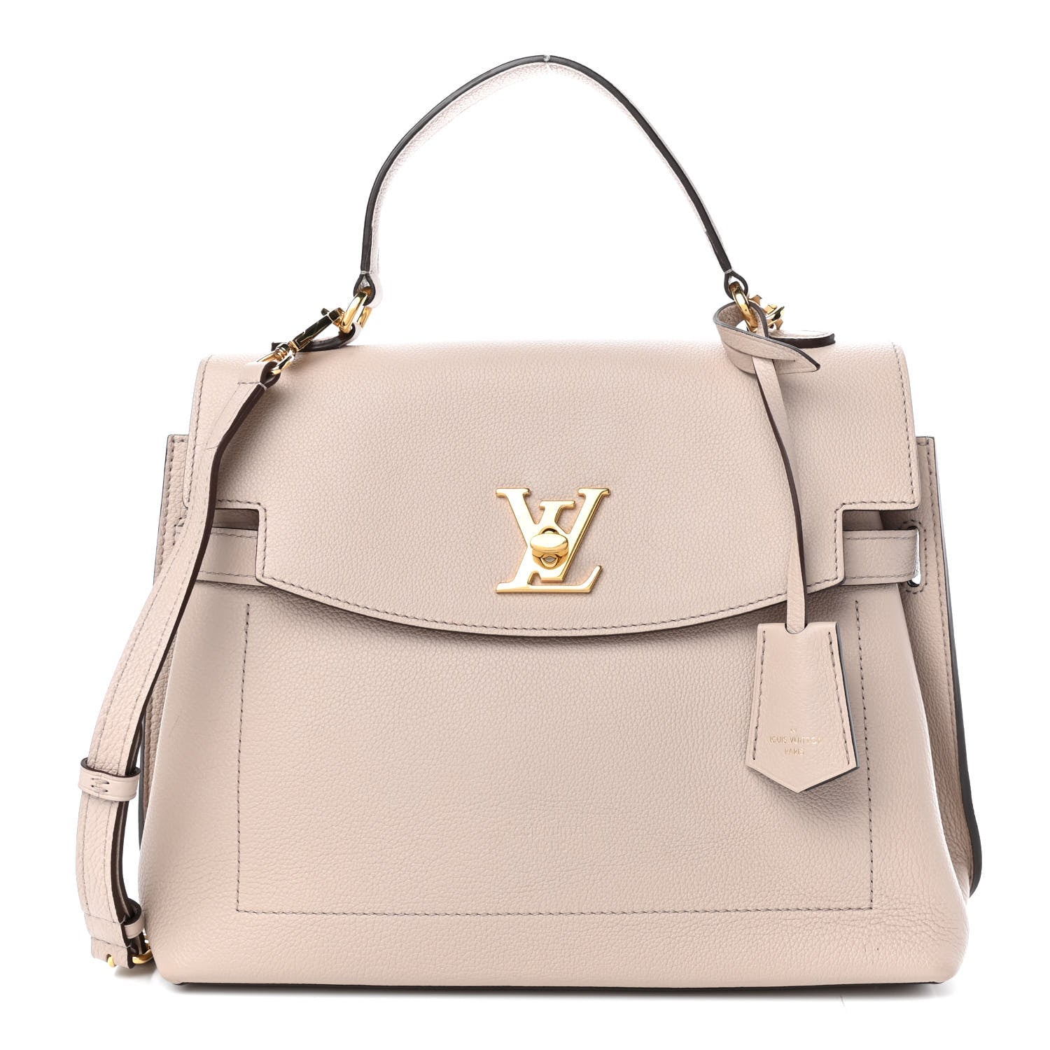 Louis Vuitton Soft Calfskin Lockme Ever MM Greige 1 of 5