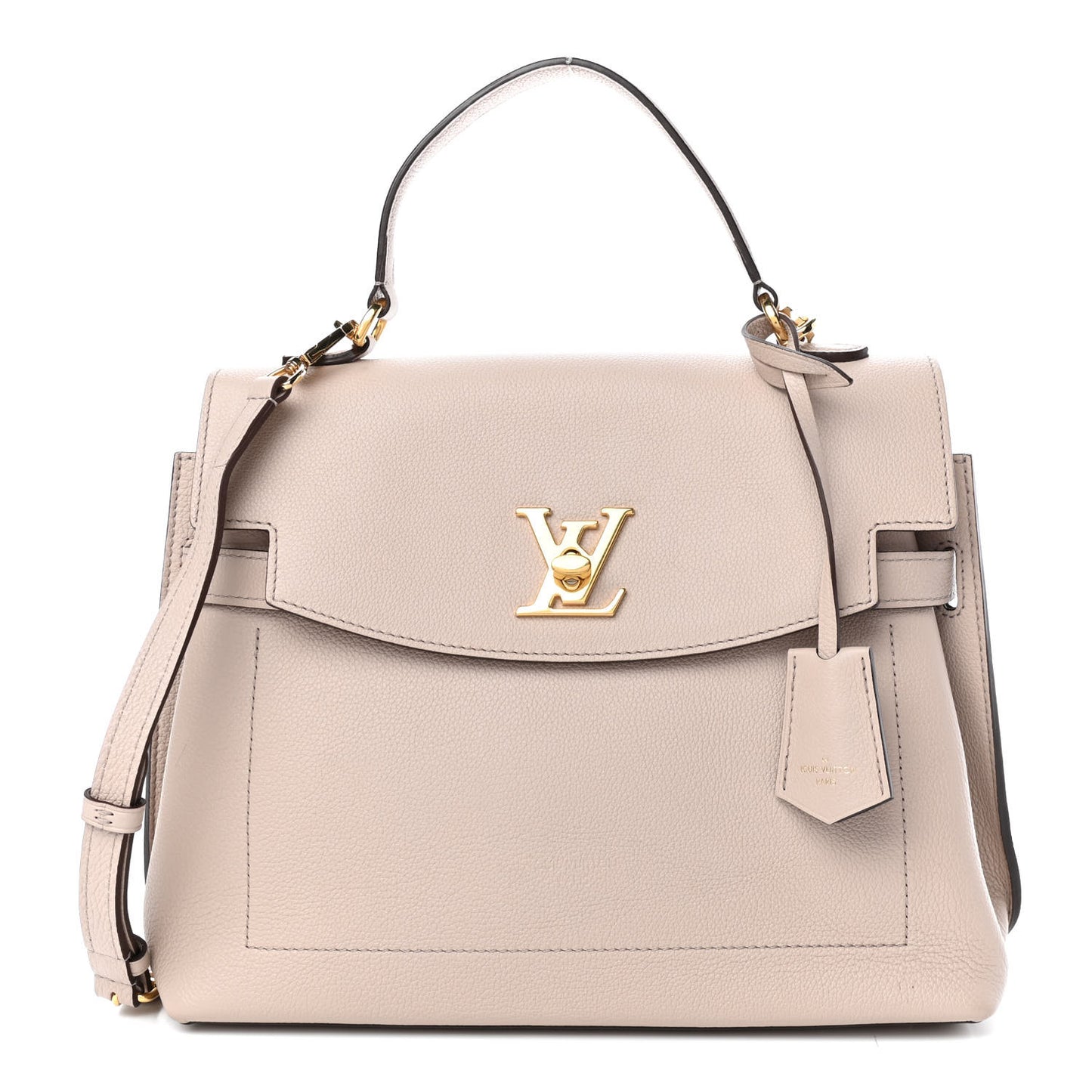 Soft Calfskin Lockme Ever MM Greige