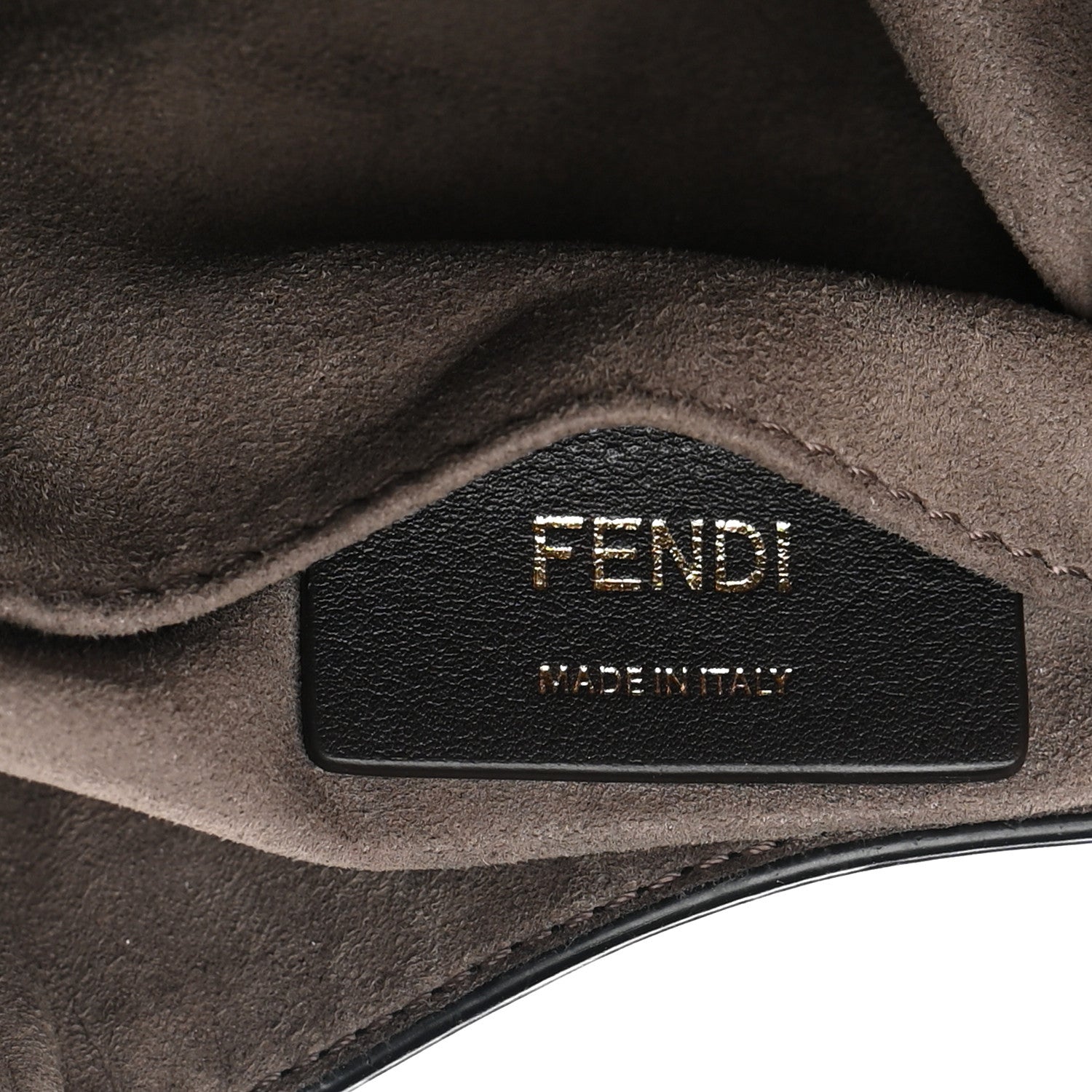 Fendi Vitello Grace F is Fendi Bi-Color FF 1974 Embossed Grande Mon Tresor Bucket Bag Maya Black Fragola 6 of 12