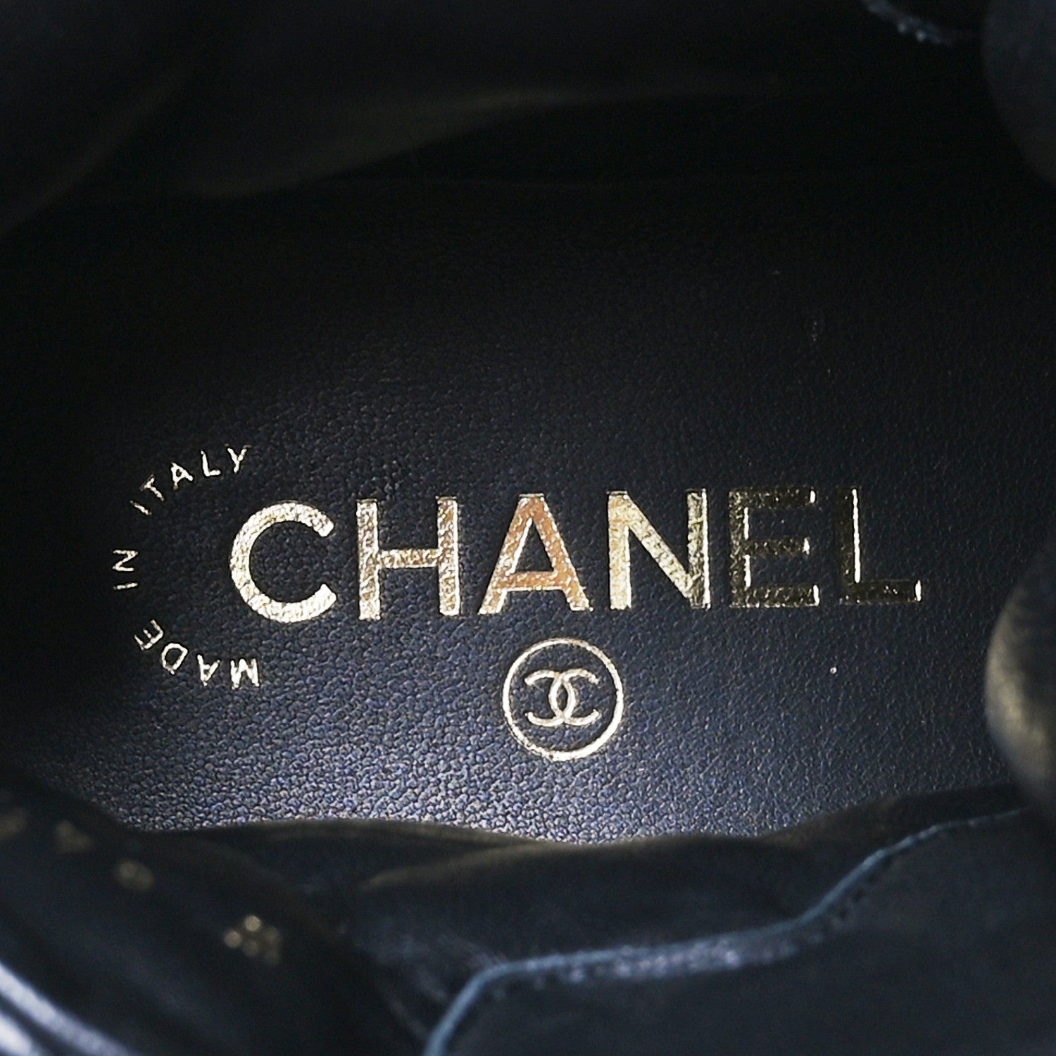 Chanel Lambskin Calfskin Quilted Lace Up Combat Boots 38 Black 11 of 12