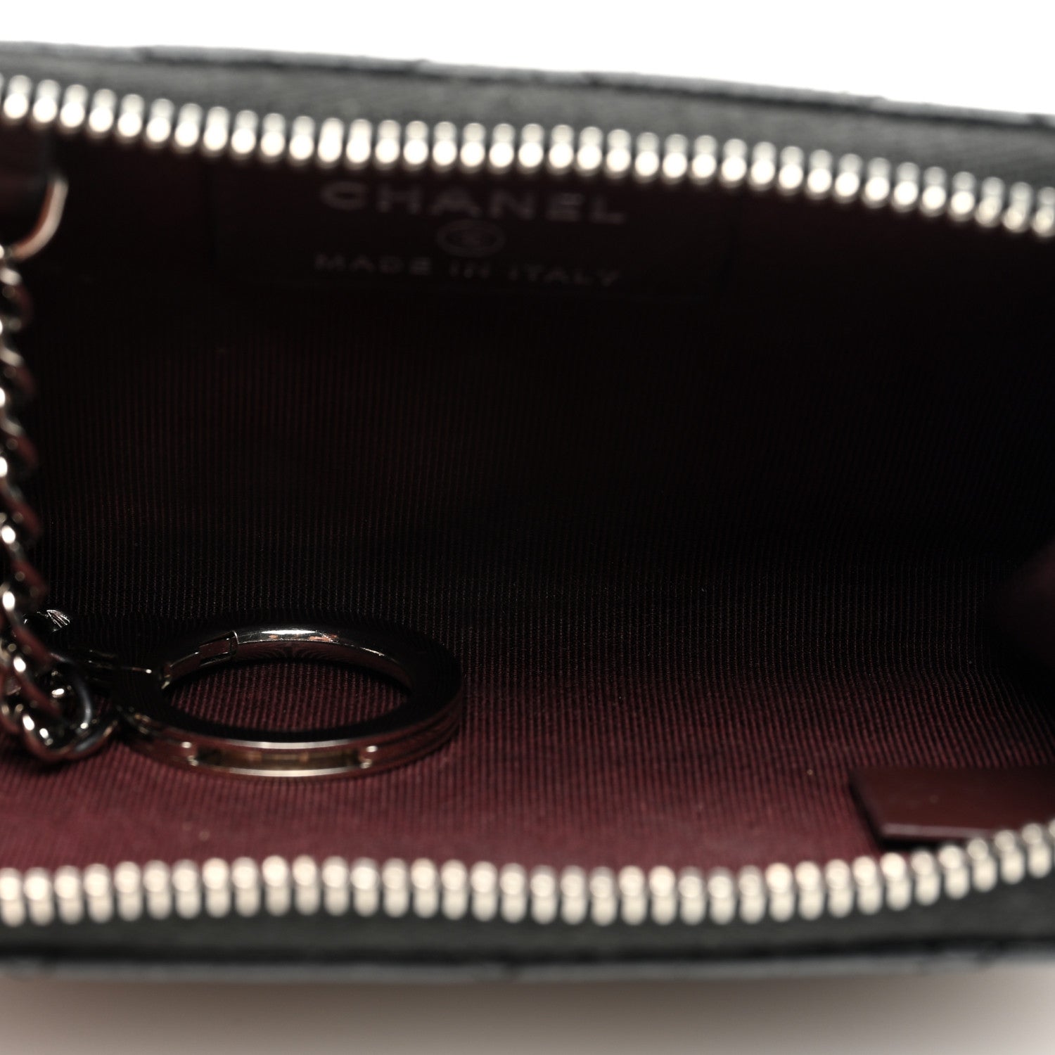 Chanel Caviar Quilted Zipped Key Holder Case Black 5 of 8