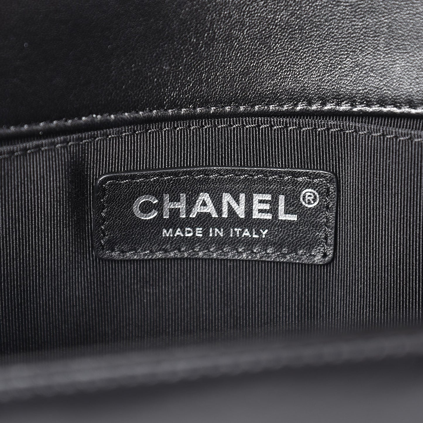Lambskin Quilted Medium Boy Flap Black