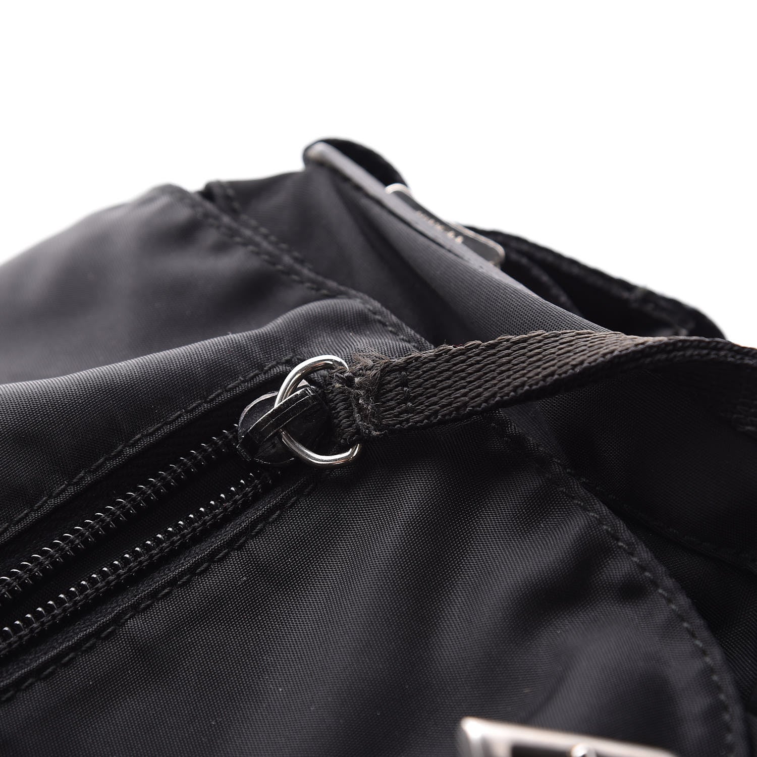 Prada Nylon Vela Messenger Bag Black 7 of 16