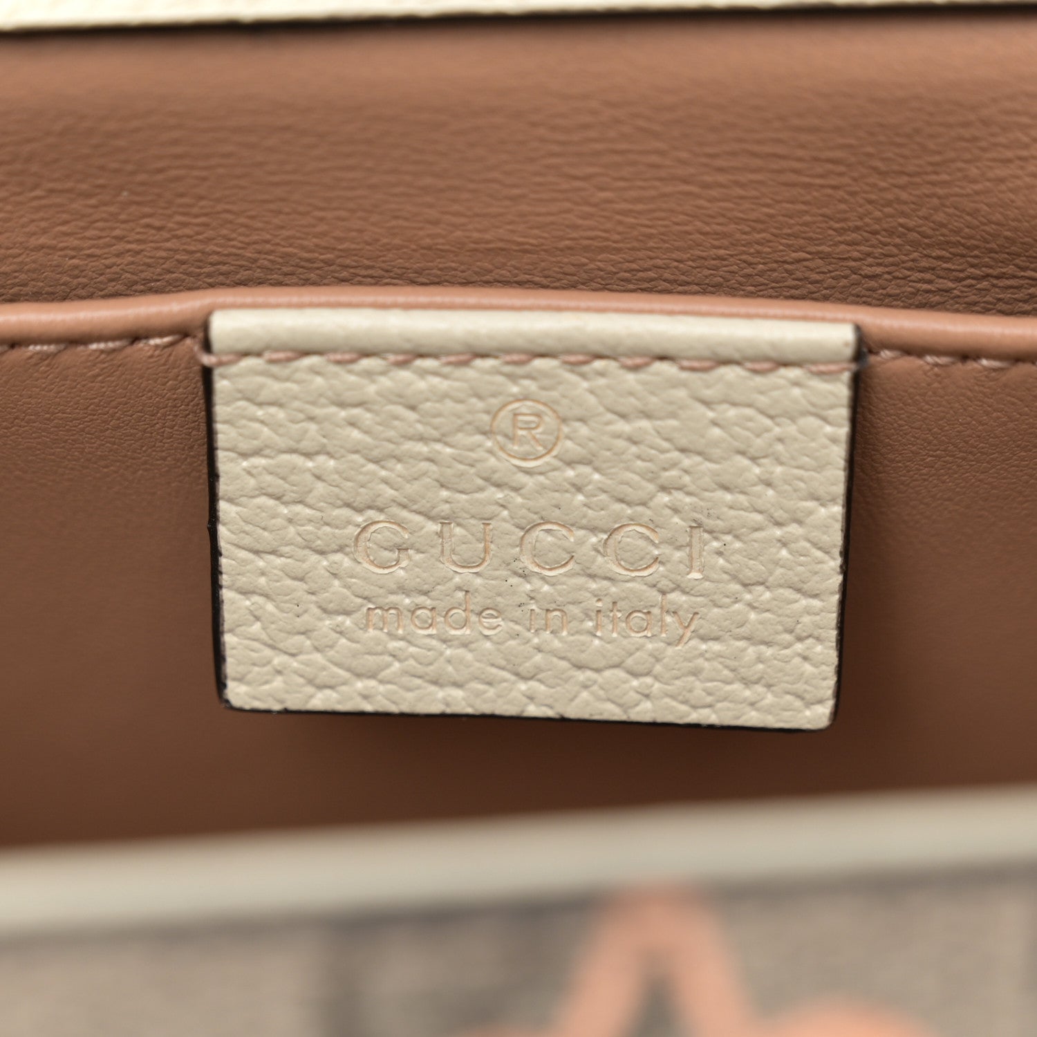 Gucci GG Supreme Monogram Berry Textured Dollar Calfskin Small Padlock Shoulder Bag Beige Ebony Light Copper Mystic White 6 of 11