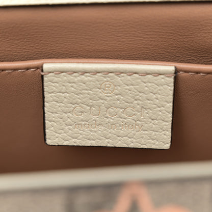 Gucci GG Supreme Monogram Berry Textured Dollar Calfskin Small Padlock Shoulder Bag Beige Ebony Light Copper Mystic White 6 of 11