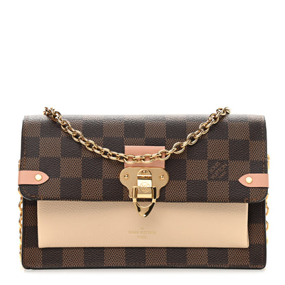 Louis Vuitton Damier Ebene Vavin Chain Wallet Creme 1 of 11