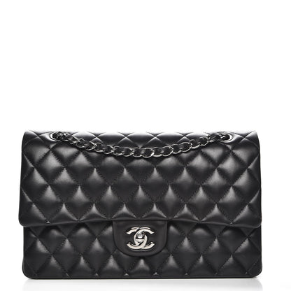 Chanel Lambskin Quilted Medium Double Flap Black 1 of 8
