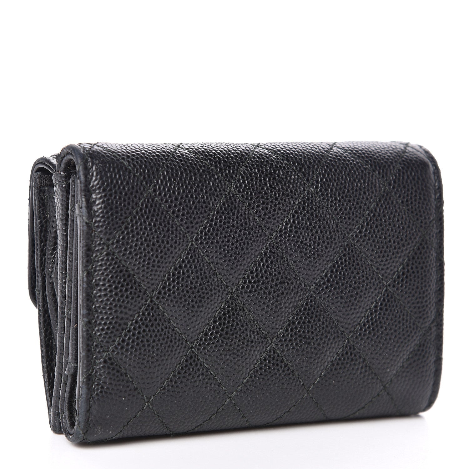 Chanel Caviar Quilted Small Boy Flap Wallet Black 3 of 8
